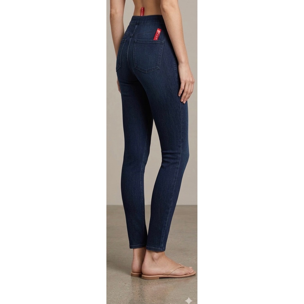 Spanx Jean-ish Ankle Leggings Dark Indigo Denim Pull-On Women's Small